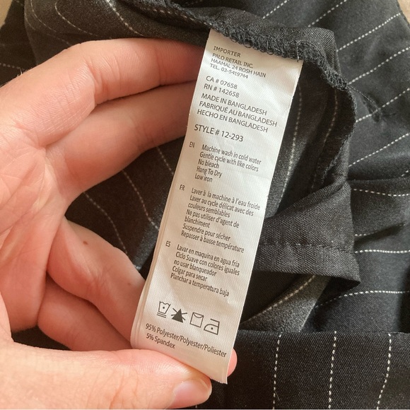 Tie-waist pinstripe pants - Picture 4 of 5